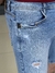 Bermuda DLZ Jeans Slim Destroyed Masculino Azul Claro - loja online