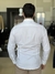 Camisa Acostamento Manga Longa Slim Tricoline Fio 50 Lobo Bordado Masculino Branco - loja online
