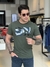 Camiseta Acostamento Casual Mini Listras Estampado Masculino - comprar online