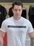 Camiseta Armani Exchange Regular Fit Faixa Black Emborrachado Lettering Vazado Masculino - comprar online