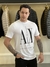 Camiseta Armani Exchange Lettering Assinatura Grande Estampa Frontal Masculino - Loja Mr. Boss