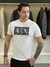 Camiseta Armani Exchange Slim Fit Detalhes Emborrachado Logo Assinatura Masculino