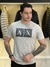Camiseta Armani Exchange Slim Fit Detalhes Emborrachado Logo Assinatura Masculino - Loja Mr. Boss