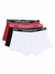 Imagem do Cueca Emporio Armani Kit com 3 Peças Logo Assinatura Masculino Branco / Preto e Vermelho