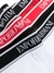 Cueca Emporio Armani Kit com 3 Peças Logo Assinatura Masculino Branco / Preto e Vermelho