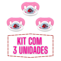 Kit 3 Chupeta Bico Redondo Silicone Mamita Escolha A Cor Acima 6 Meses