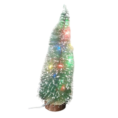 Imagem do Mini Árvore de Natal Com Pontas Nevadas Luzes Led Coloridas