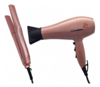 Kit Rosa Secador Cabelo 110v Gama + Chapa Alisadora Envio Já