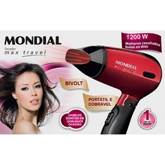 Mini Secador Cabelo Portátil Bivolt Mondial Max Travel SC-10 na internet