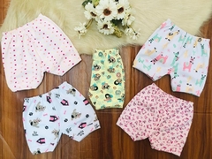 Short Infantil Tapa Fralda Bebê Suedine 100% Algodão Macio