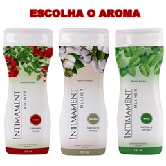 Sabonete Íntimo Intimament Abelha Rainha Equilíbrio PH 120ml Vários Aromas Escolha Menta Aroeira Algodão Morango - loja online