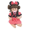 Boneca Bebê REBORN 100% Silicone Vestido Minnie do Mickey REF 1003