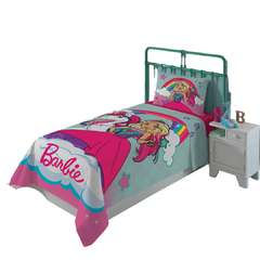 Jogo de Cama Estampado da Coleção Disney Minnie Mouse Barbie Reinos Mágicos Lepper - Importados da Malu