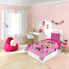 Jogo de Cama Estampado da Coleção Disney Minnie Mouse Lepper REF 59486