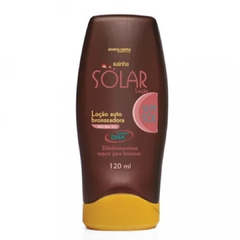 Loção Auto Bronzeadora Sem Sol Com Cenoura e Urucum RAINHA SOLAR Abelha Rainha 120ml REF 3323