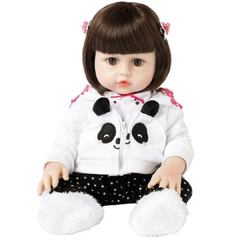 Boneca Bebê Realista Maitê Panda Silicone Pode dar Banho Com 10 Acessórios Brink+ na internet