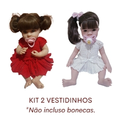 Kit 2 Vestidinhos Boneca Bebê Reborn ou Baby Alive 25 a 37cm - loja online