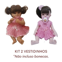 Kit 2 Vestidinhos Boneca Bebê Reborn ou Baby Alive 25 a 37cm - Importados da Malu