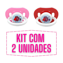 Kit 2 Chupeta Bico Redondo Silicone Mamita Escolha A Cor Acima 6 Meses - comprar online