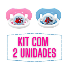 Kit 2 Chupeta Bico Redondo Silicone Mamita Escolha A Cor Acima 6 Meses - comprar online