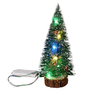Mini Árvore de Natal Com Pontas Nevadas Luzes Led Coloridas