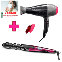 Kit Secador de Cabelo 2300w- 220v+ Modelador de Cachos Em-10