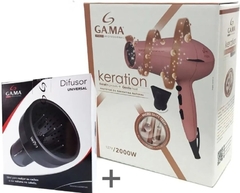 Kit Secador De Cabelo 127v + Difusor Universal Cachos Gama - comprar online