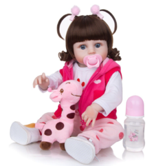 Boneca Reborn Girafinha Bebê Realista Princesa 100% Silicone - Importados da Malu