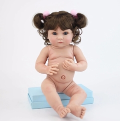 Imagem do Bebê Realista Boneca Reborn Vestido Rosa 100% Silicone Macio