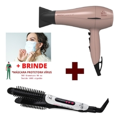 Kit Secador De Cabelo 220v 2000w+ Prancha Escova Multi Brush