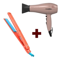 Imagem do Kit Secador De Cabelo 2000w 127v+ Prancha Gama Bloom Laranja