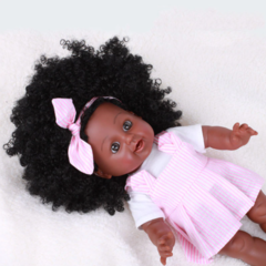 Boneca Reborn Africana Black Power Negra Afro Bebê Realista - comprar online