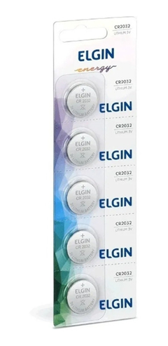 Bateria Pilha Elgin Lithium Cr2032 3v-2 Cartelas (10 Unidad)