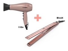 Kit Secador De Cabelo 127v + Prancha Elegance Keration Gama