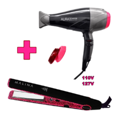 Kit Secador De Cabelo 110v- 2300w + Prancha Malina Leopard na internet