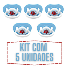 Kit 5 Chupeta Bico Redondo Silicone Mamita Escolha A Cor Acima 6 Meses na internet