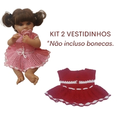 Kit 2 Vestidinhos Boneca Bebê Reborn ou Baby Alive 25 a 37cm na internet