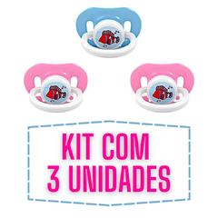 Kit 3 Chupeta Bico Redondo Silicone Mamita Escolha A Cor Acima 6 Meses - comprar online