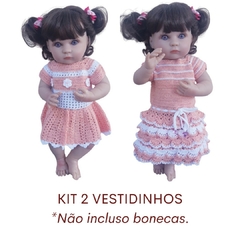 Kit 2 Vestidinhos Boneca Bebê Reborn ou Baby Alive 25 a 37cm - loja online