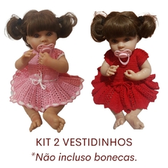 Kit 2 Vestidinhos Boneca Bebê Reborn ou Baby Alive 25 a 37cm - comprar online