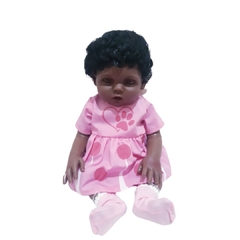 Boneca Bebê Realista Bela Negra de Silicone Pode dar Banho Com 8 Acessórios Brink+ - comprar online