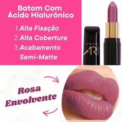 Batom Rosa Envolvente Ácido Hialurônico Ar Maquiagem Abelha Rainha REF 4907 - Importados da Malu