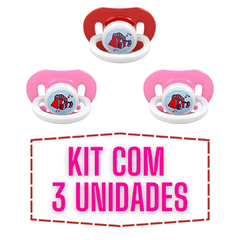 Kit 3 Chupeta Bico Redondo Silicone Mamita Escolha A Cor Acima 6 Meses - loja online