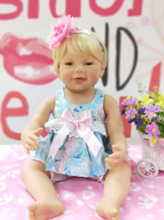 Bebê Reborn Boneca Loira Princesa 55cm Presente Para Criança na internet