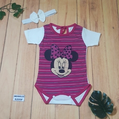 Body Para Bebê Com Estampa da Minnie Bory Escolha A Cor Mesversário REF S205