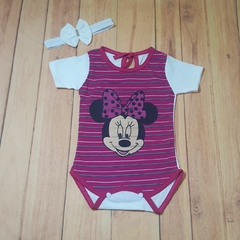 Body Para Bebê Com Estampa da Minnie Bory Escolha A Cor Mesversário REF S205 - Importados da Malu