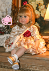 Boneca Reborn Loira Princesa 60cm Baby Doll Vestido Babado