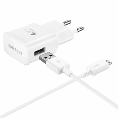 Carregador de Viagem Samsung EP-TA20BWB Com Adaptador Micro USB Carregamento Rápido Fast Charge