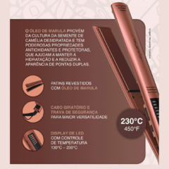 Kit Profissional Secador de Cabelo Eleganza Ceramic Ion Gama Italy 2100w + Prancha Chapinha Elegance Led Marula na internet