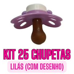 Kit Chupeta Bico Redondo Látex 0% BPA Livre de Bisfenol A Bico Amarelo Das Antigas Macio Molinho Lembra Seio - Importados da Malu